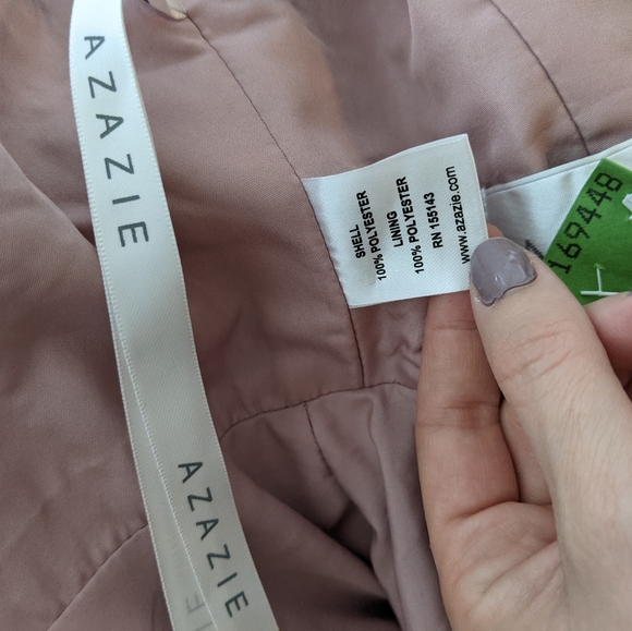 Azazie Blush Bridesmaid Dress Sz A2 - Picture 4 of 16